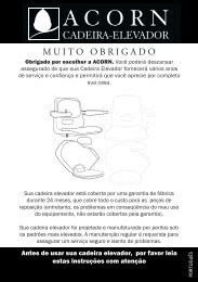 ACORN Cadeira-Elevador - Manual do Usuario - Acorn Stairlifts