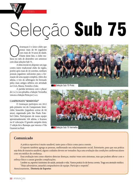 Revista - Clube Atlético Aramaçan