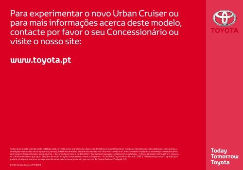 Toyota Urban Cruiser Catálogo Online 2011