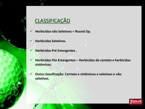 HERBICIDAS - Federação Paulista de Golfe