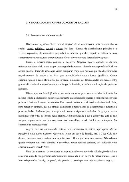 Preconceito e discriminação com as mulheres negras - PROEJA - RS