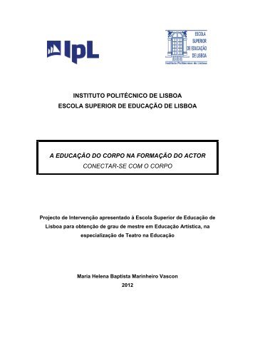 A educação do corpo na formação do actor.pdf - Repositório ...