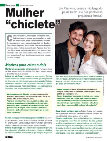 Mulher “chiclete” - Psicólogo Thiago de Almeida