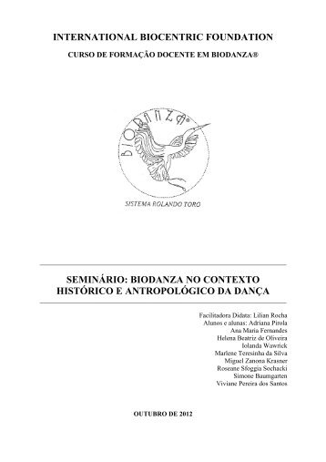 seminário: biodanza no contexto histórico e antropológico da dança