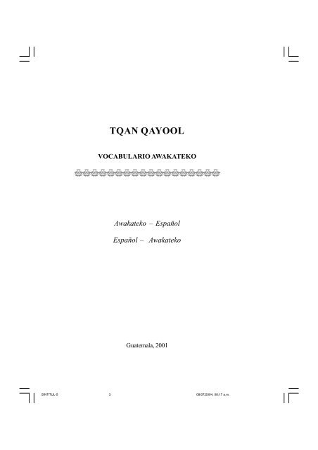 Tqan Qayool, Vocabulario Bilingüe Awakateko.pdf