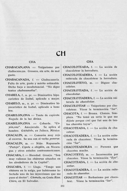 CHA CHABACÃ•N,AN = Vulgarismo por chabacano,na. Grosero, sin ...