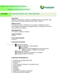 PROTEÇÃO DIGITAL GE – RELÉ SR750/760 TTTP-0070 ... - Cemig