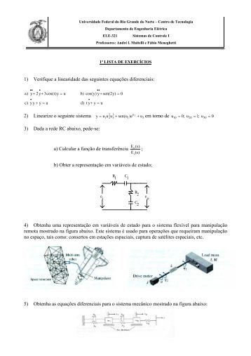 Controle I - Lista I.pdf - DCA