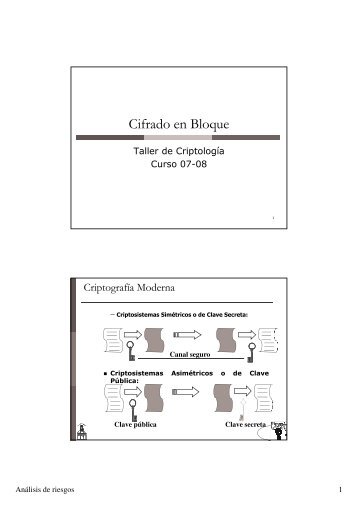 tema 3. criptografía simétrica: cifrado en bloque - CryptULL