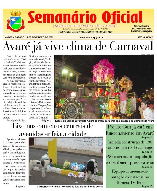 páginas pdf.p65 - Câmara Municipal da Estância Turística de Avaré