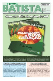 Vem aí o Dia de Ação Social - Convenção Batista Brasileira