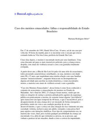 Caso dos meninos emasculados - BuscaLegis - UFSC