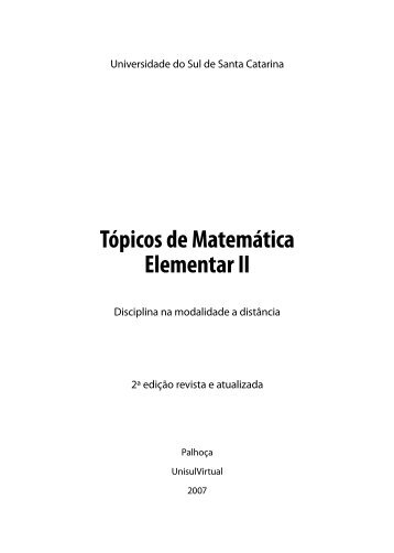 Tópicos de Matemática Elementar II - Unisul