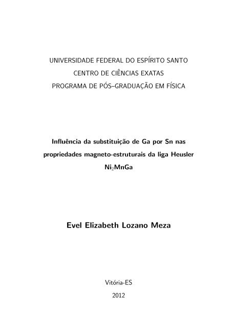 Evel Elizabeth Lozano Meza - CCE/UFES