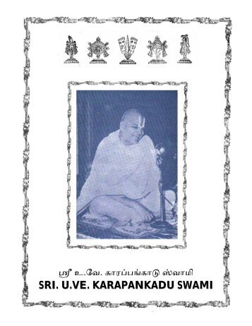 SRI. U.VE. KARAPANKADU SWAMI - Ibiblio