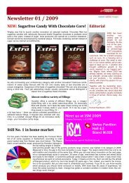 Candy Confectionery News F. Hunziker + Co AG - Newsletter 01/2009