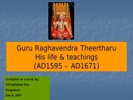 Guru Raghavendra Theertharu His life ... - Rayarusgrace.org