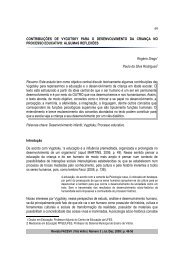 contribuições de vygotsky para o desenvolvimento da - FACEVV