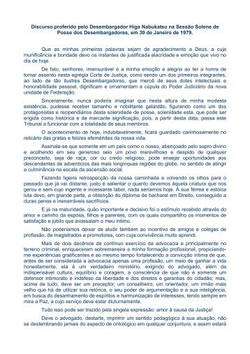 Discurso Des Higa Nabukatsu - Tribunal de Justiça de Mato Grosso ...