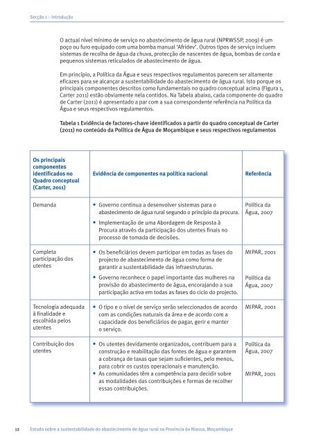 Estudo sobre a sustentabilidade do abastecimento de ... - Cebem