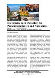 Kulturreise nach Ostsizilien für ... - Parkinson Schweiz