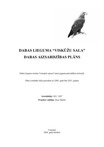 plāns - Dabas aizsardzības pārvalde