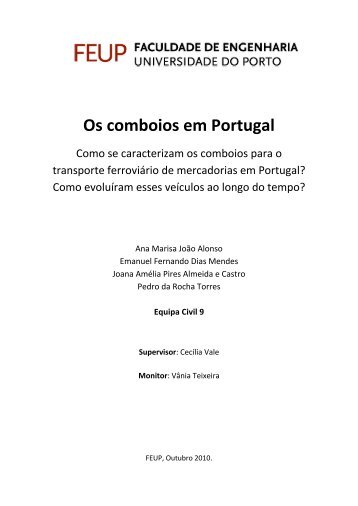 Os comboios em Portugal - Faculdade de Engenharia da ...