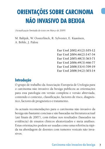 Carcinoma não Invasivo da Bexiga - Associação Portuguesa de ...