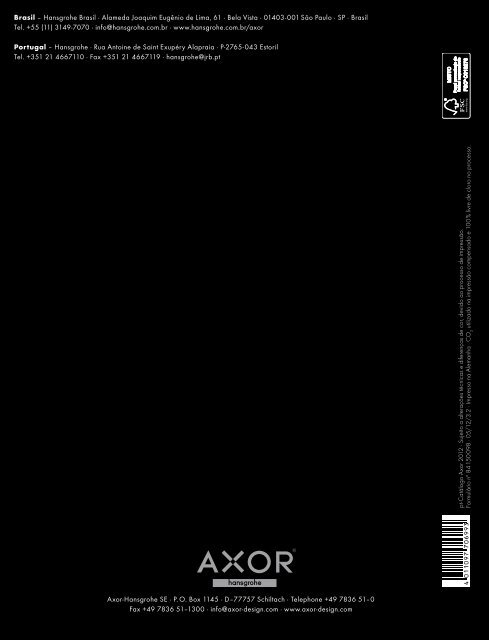 Catálogo Compacto Axor - Hansgrohe