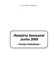 Relatório Semestral Junho 2009 - Grupo Salvador Caetano