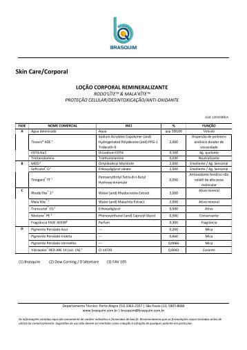 Loção Corporal Remineralizante - Brasquim