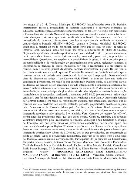 ata da 2.594 ª sessão (ordinária) - Tribunal de Contas do Município ...