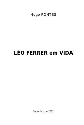 Léo Ferrer em Vida, Hugo PONTES - Poema Visual