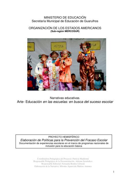 Arte- Educación en las escuelas: en busca del ... - Por la inclusión…