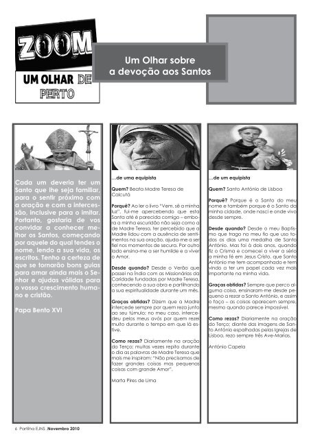 Santidade - Equipas de Jovens de Nossa Senhora - Weebly