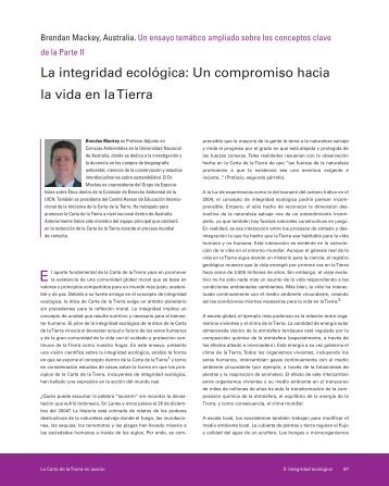 La integridad ecológica: Un compromiso hacia la vida en la Tierra