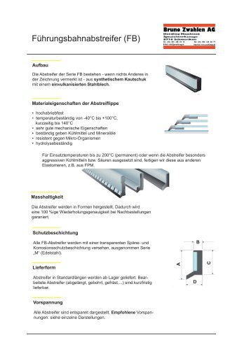 Führungsbahnabstreifer (FB) - Bruno Zwahlen AG