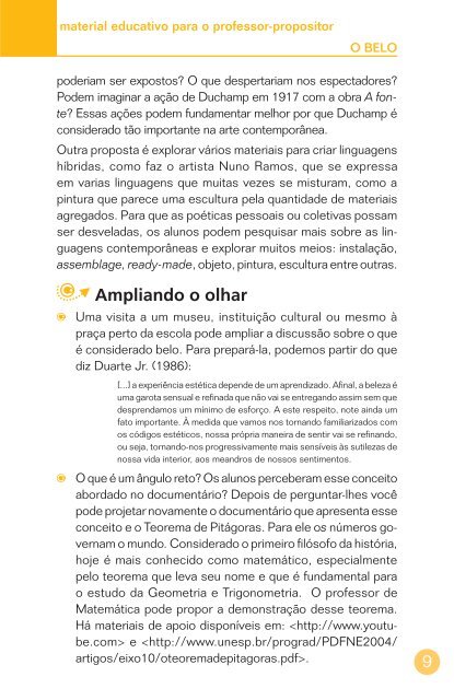 Baixar material educativo em PDF - Arte na Escola