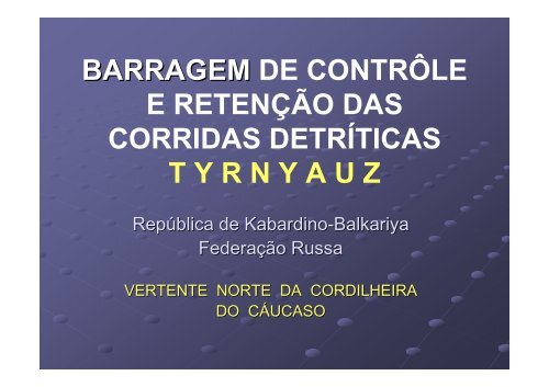 BARRAGEM DE TYRNYAUZ