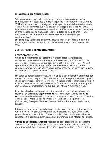 Intoxicaes por Medicamentos