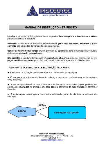 MANUAL DE INSTRUÇÃO – TR PISCEO I - Pisceotec