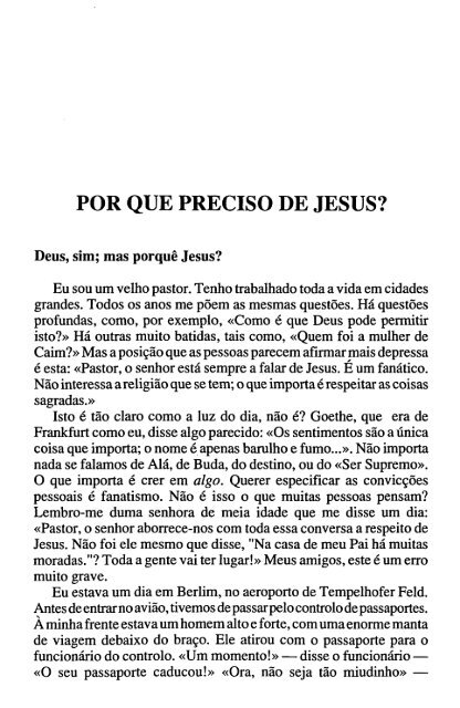 por que preciso de jesus?