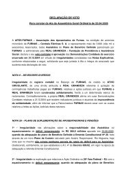 DECLARAÇÃO DE VOTO Para constar da Ata da Assembléia Geral ...