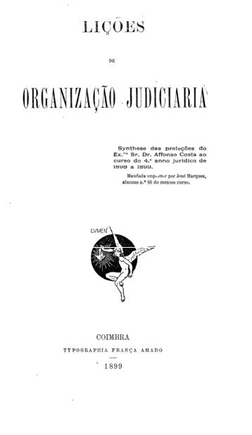 affonso augusto da costa - 1899 - Faculdade de Direito da UNL