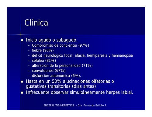 ENCEFALITIS - Medicina de Urgencia UC