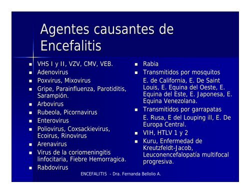 ENCEFALITIS - Medicina de Urgencia UC