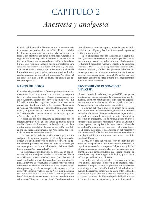 CAPíTulo 2 Anestesia y analgesia - Axon