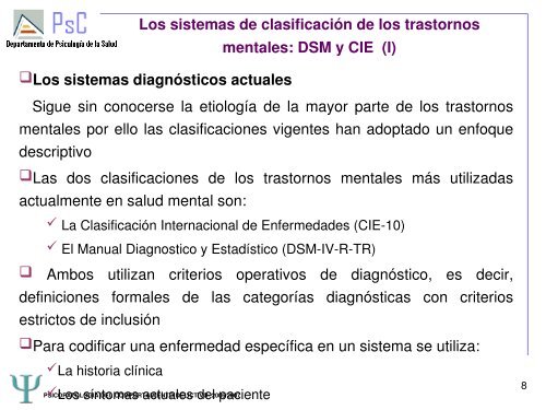 Tema 1. Conceptos básicos en psicopatología - RUA