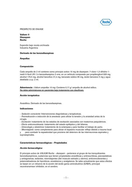 Valium 5 mg precio sin receta