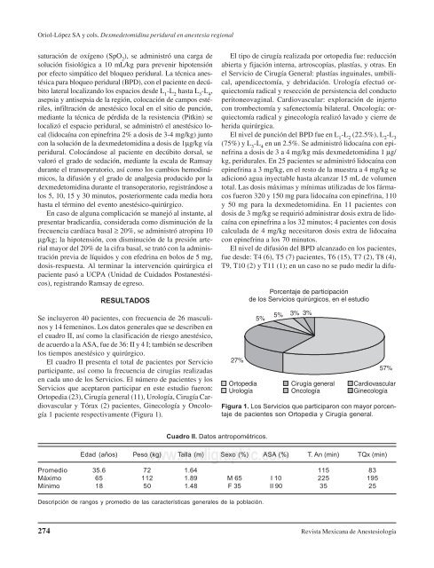 Dexmedetomidina peridural en anestesia regional ... - edigraphic.com